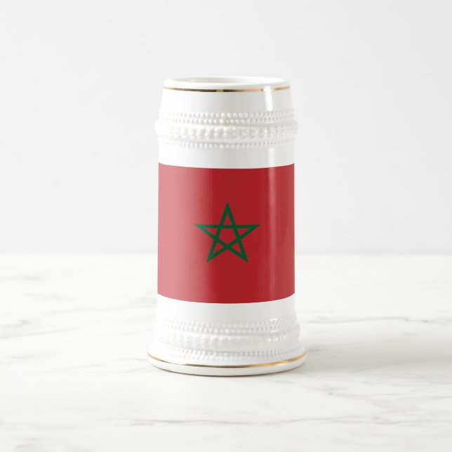 Chope À Bière Drapeau du Maroc (Centre)