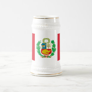 Chope À Bière Drapeau du Pérou