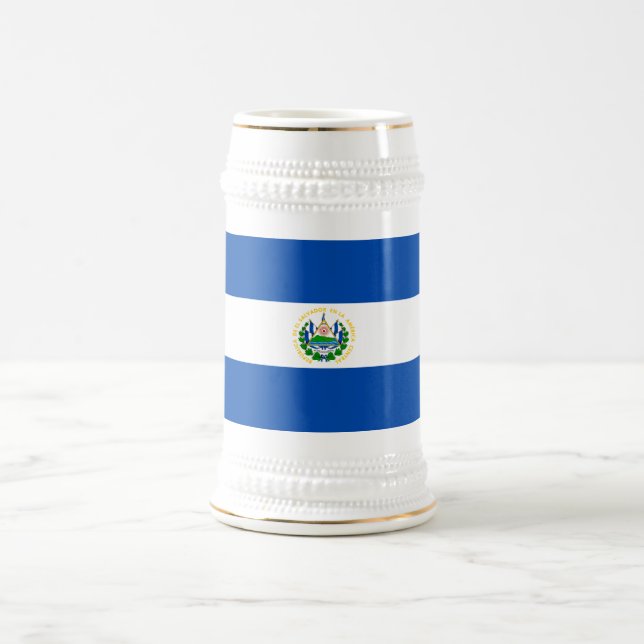 Chope À Bière Drapeau El Salvador (Centre)
