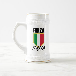 Chope À Bière Drapeau italien Forza Italia Football