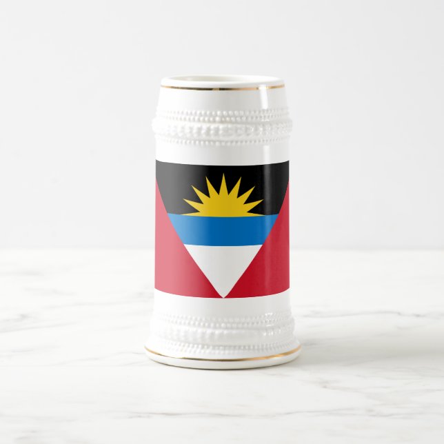Chope À Bière Drapeau patriotique d'Antigua-et-Barbuda (Centre)