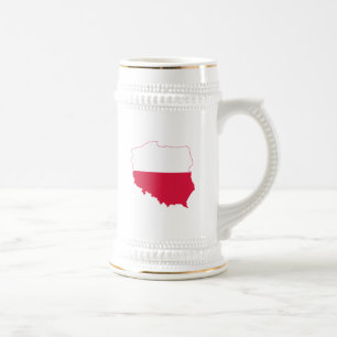 Chope À Bière Drapeau polonais Beer Stein
