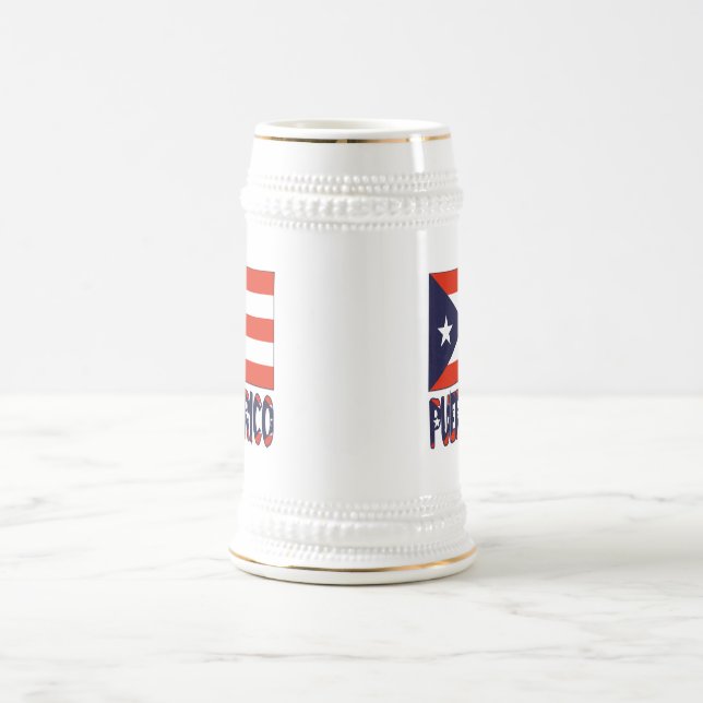 Chope À Bière Drapeau Porto Rico et Porto Rico (Centre)