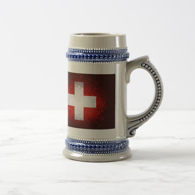 Chope À Bière Drapeau Suisse Schweiz (Droite)