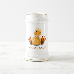 Chope À Bière Drôle Canard Joué Wink Smile - Bravo