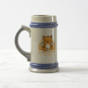 Chope À Bière Drôle chat mignon faisant du yoga.