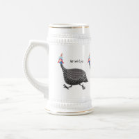 Drôle dessin animé d'oiseau de Guineafowl