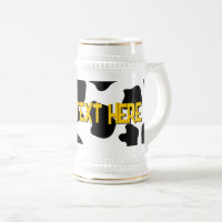 Drôle noir et blanc taches de vache brune stein ca