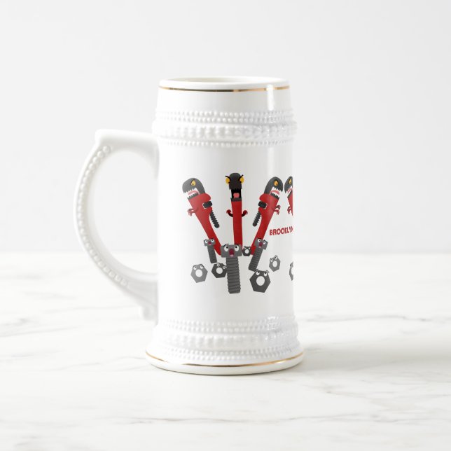 Chope À Bière Drôle outil monstre de clé humour dessin animé (Gauche)
