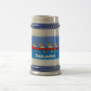 Chope À Bière Drôle pélicans rameurs dessin animé