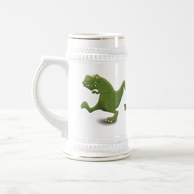 Chope À Bière Drôle T rex dinosaure dessin animé humour (Gauche)