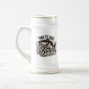 Chope À Bière Drôle temps pour Haul Bass Fishing
