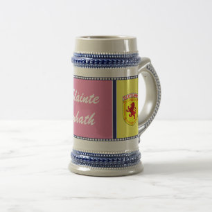Chope À Bière Ecosse, Lion Rampant, drapeau, Slainte Mhath