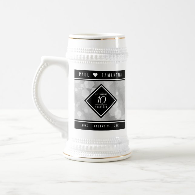 Chope À Bière Élégante fête du 10e anniversaire du Mariage de Ti (Gauche)
