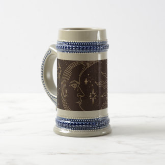 Chope À Bière Eléments magiques Motifs sans couture Style linéai