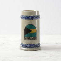 Emblème du drapeau des Bahamas Vintage