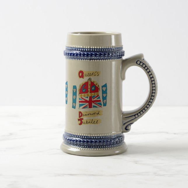 Chope À Bière Emblème du jubilé de diamant de la reine (Droite)