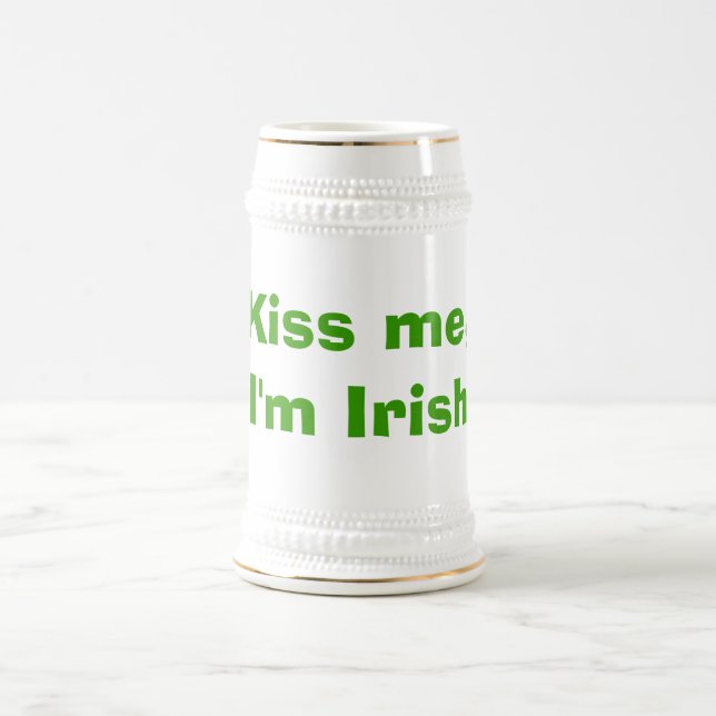 Chope À Bière Embrassez-moi, je suis irlandais (Centre)