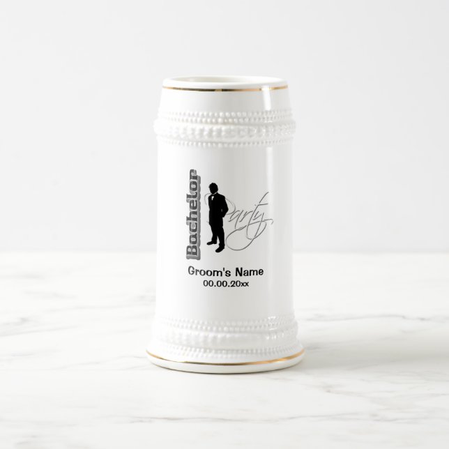 Chope À Bière Enterrement de vie de jeune garçon - stein (Centre)