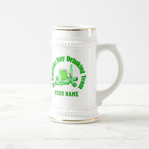 Chope À Bière Équipe d'alcools personnalisée de St Patrick