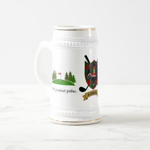 Chope À Bière Erskine Clan Badge & Tartan Golf personnalisé