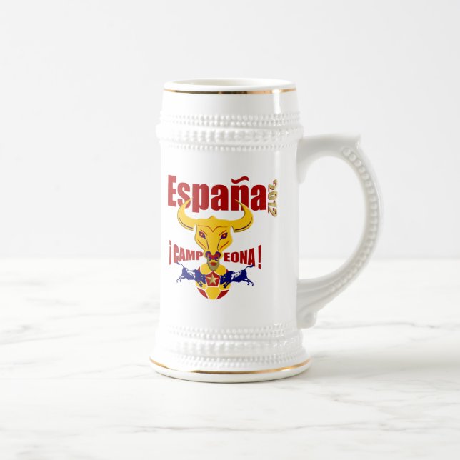 Chope À Bière España Campeona 2012 Jarro de Cerveza Espagne (Droite)