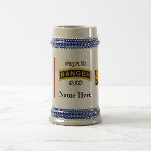 Chope À Bière Étiquette d'école de garde forestière d'armée -