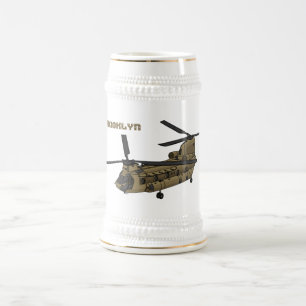 Chope À Bière Exemple d'hélicoptère militaire Chinook