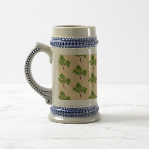 Chope À Bière Fermier Radish Turnips Plante jardinage Motif