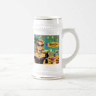 Chope À Bière Fête de cocktail rétro Mardi Gras des années 50
