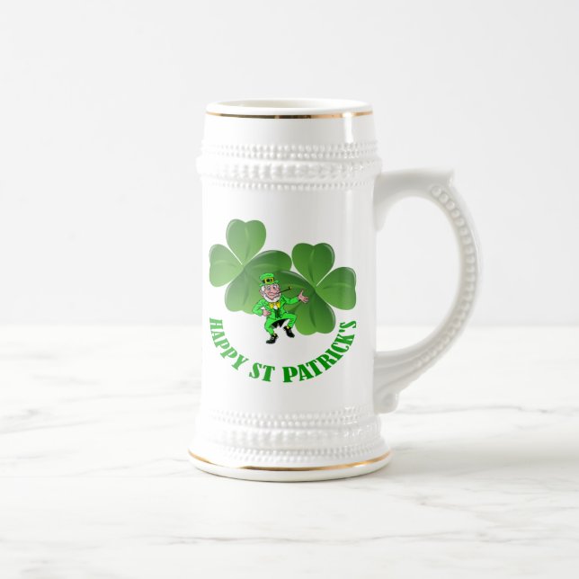 Chope À Bière Fête de la Saint Patrick irlandaise personnalisée (Droite)