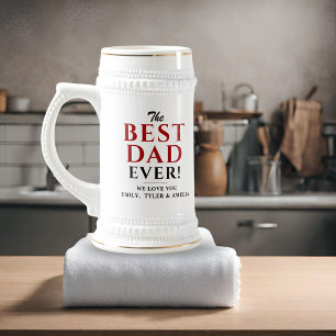 Chope À Bière Fête des pères du meilleur papa moderne Bière Stei