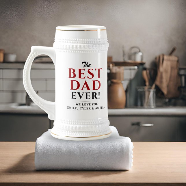 Chope À Bière Fête des pères du meilleur papa moderne Bière Stei (Créateur téléchargé)