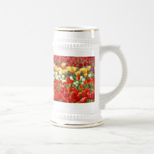 Chope À Bière Fête des tulipes de Stein Fleurs Champ Stein