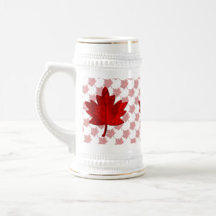 Chope À Bière Feuille d'érable du Canada par Shirley Taylor