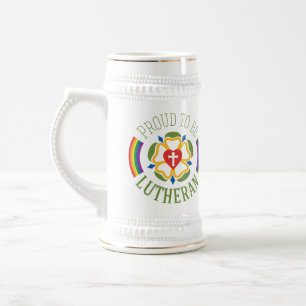 Chope À Bière "Fier d'être" bière luthérienne Stein