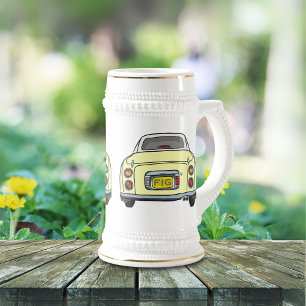 Chope À Bière Figarines Monogramme Jaune Figaro Car Bière Stein