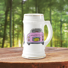 Chope À Bière Figarines Monogramme Rose Figaro Car Beer Stein