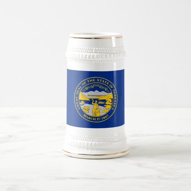 Chope À Bière Flag du Nebraska (Centre)