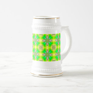 Chope À Bière Fleurs Artdeco dans le style rétro
