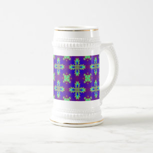 Chope À Bière Fleurs Artdeco dans le style rétro