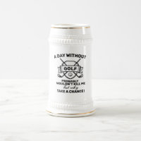 Funny Golf Beer Stein - 'Pourquoi prendre une chan
