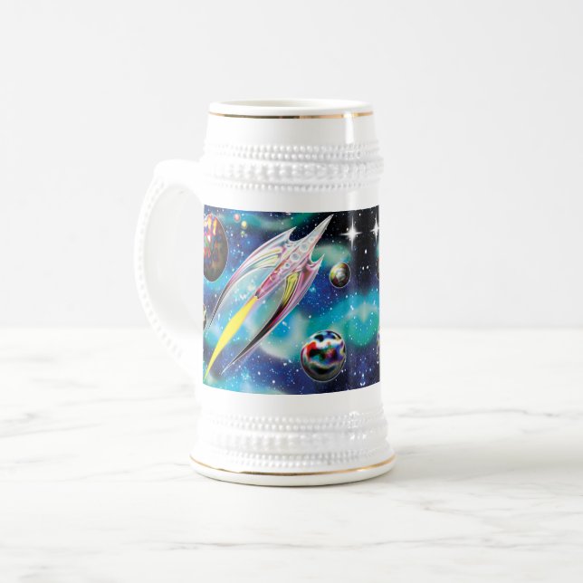 Chope À Bière Fusée de verre (Devant gauche)