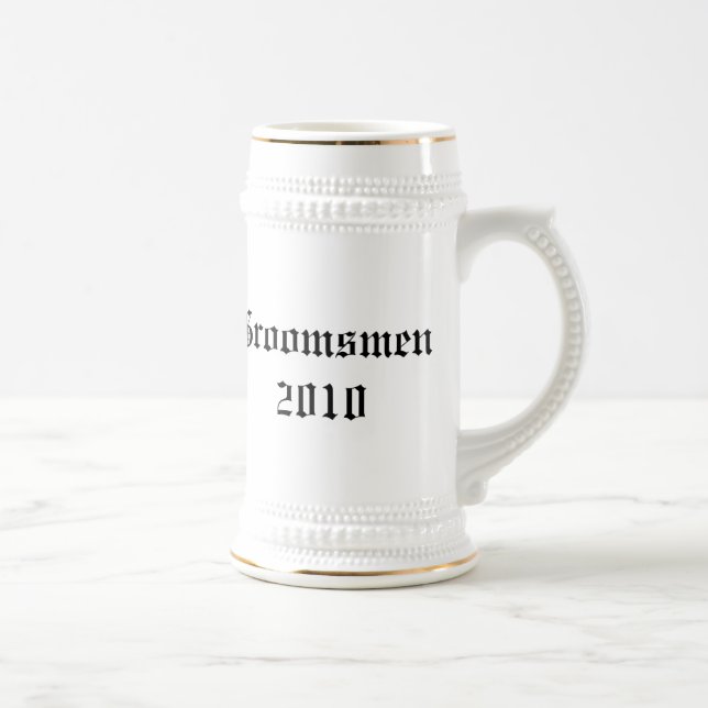 Chope À Bière Garçons d'honneur personnalisés épousant le stein (Droite)
