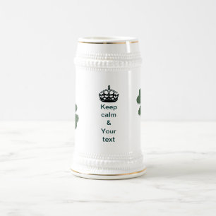 Chope À Bière Gardez le calme et votre texte