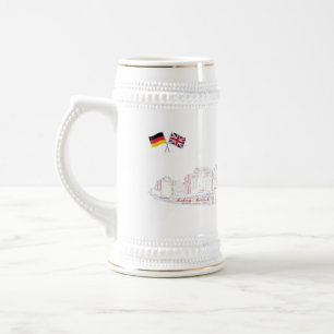 Chope À Bière Garnison Stein blanc commémoratif d'Osnabrück