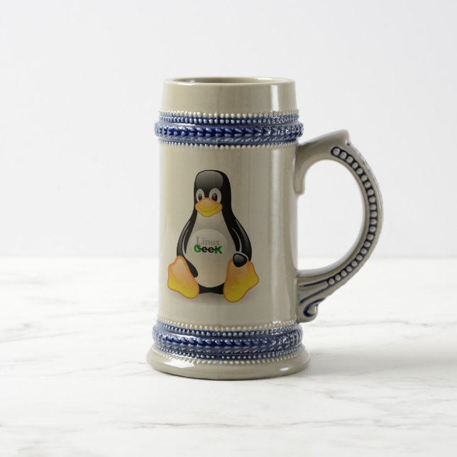 Chope À Bière Geek Stein de Linux (Droite)
