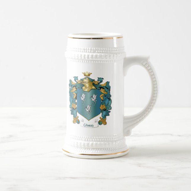 Chope À Bière Gibson Family Crest - Personnaliser (Droite)