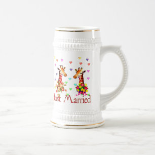 Chope À Bière Girafes de mariage