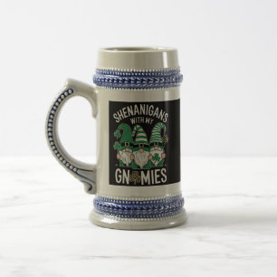 Chope À Bière Gnomes léopard Shamrock chanceux de la Saint-Patri